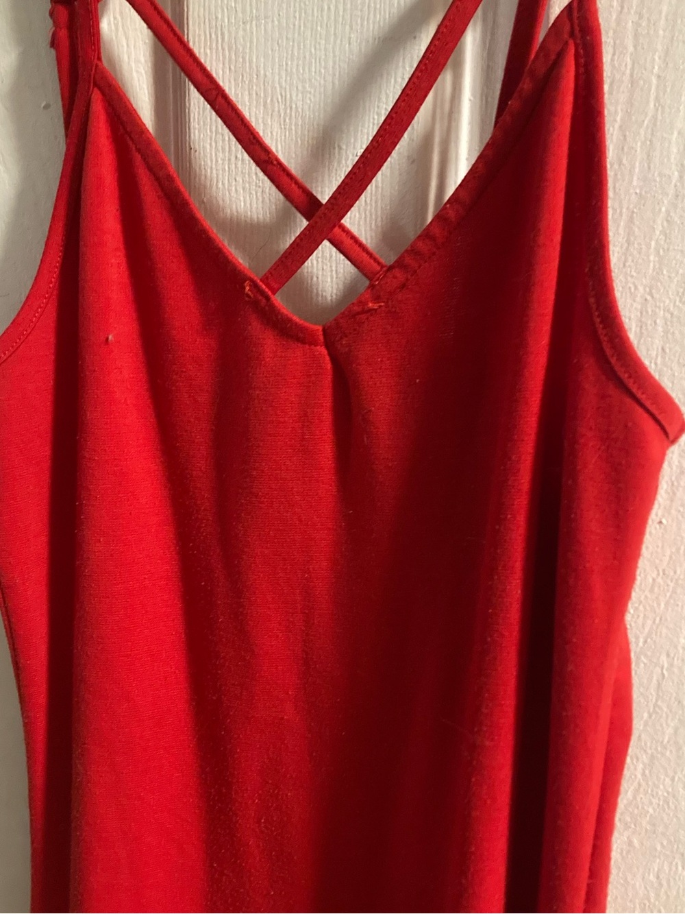 Streetwear Society Red Maxi Dress with Crisscross Back
